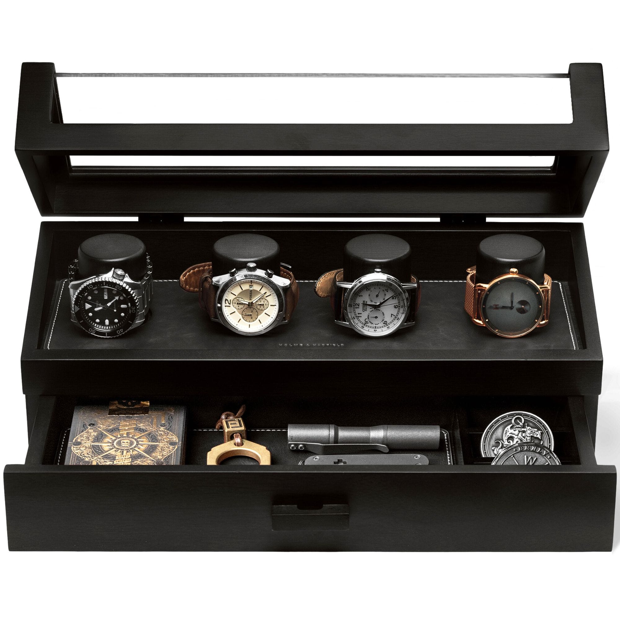 Holme & Hadfield Watch Case Walnut Watch Deck Pro