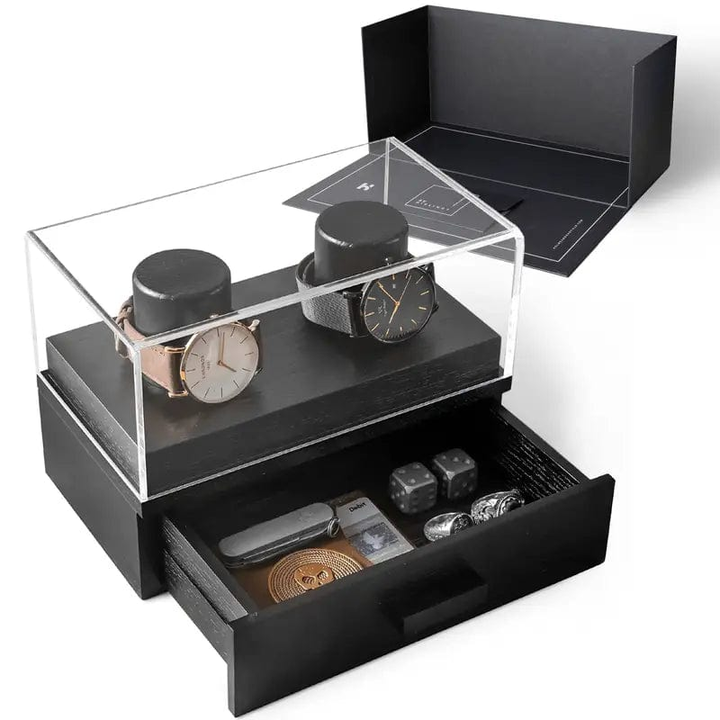 Holme & Hadfield Watch Case Black The Weekender