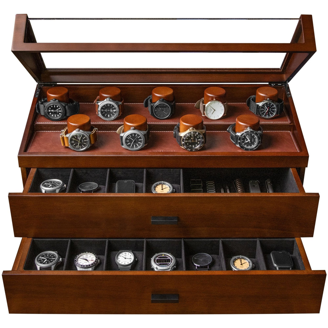 Holme & Hadfield Watch Case Walnut The Legacy