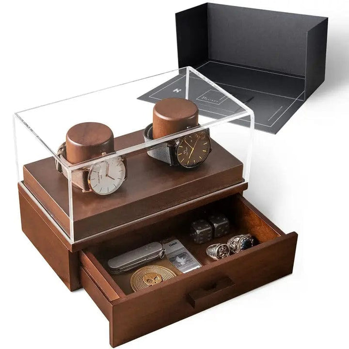 Holme & Hadfield Watch Case Walnut The Weekender