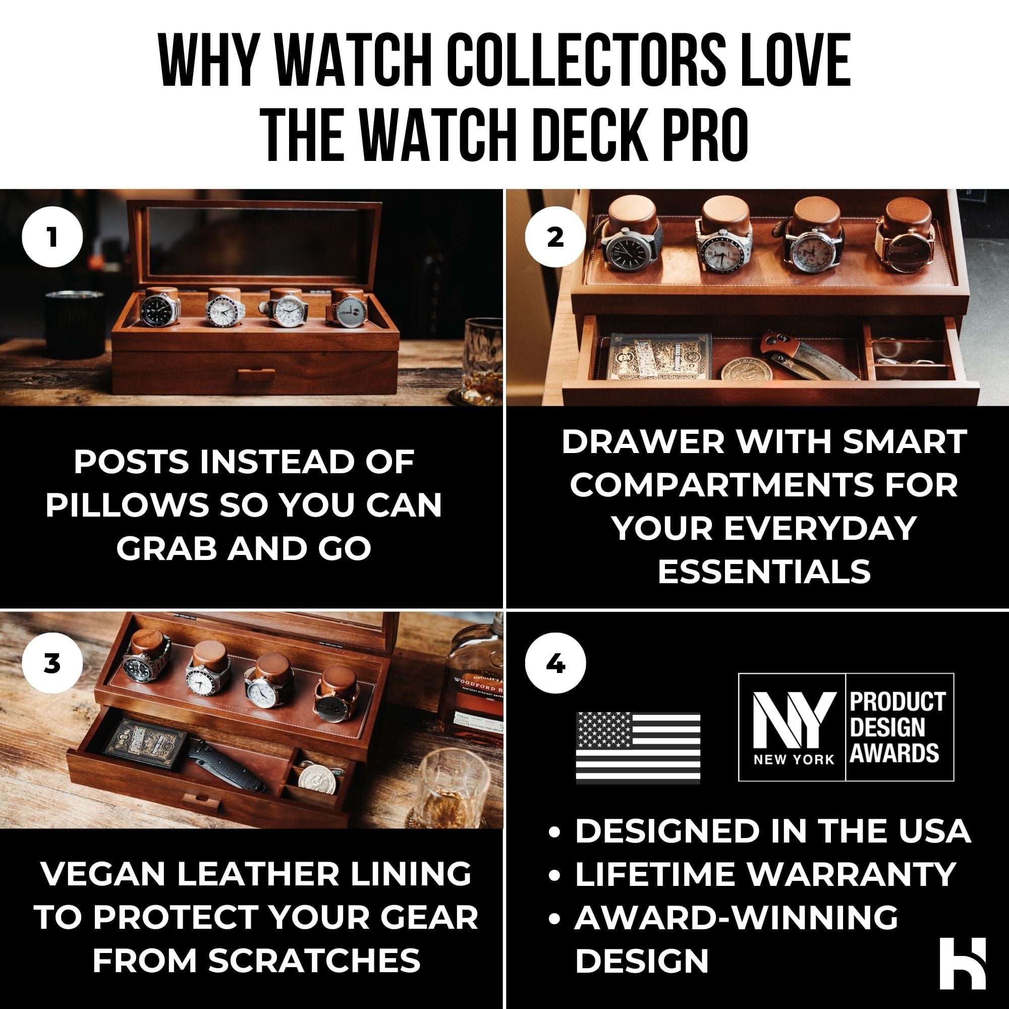 Holme & Hadfield Watch Case Watch Deck Pro
