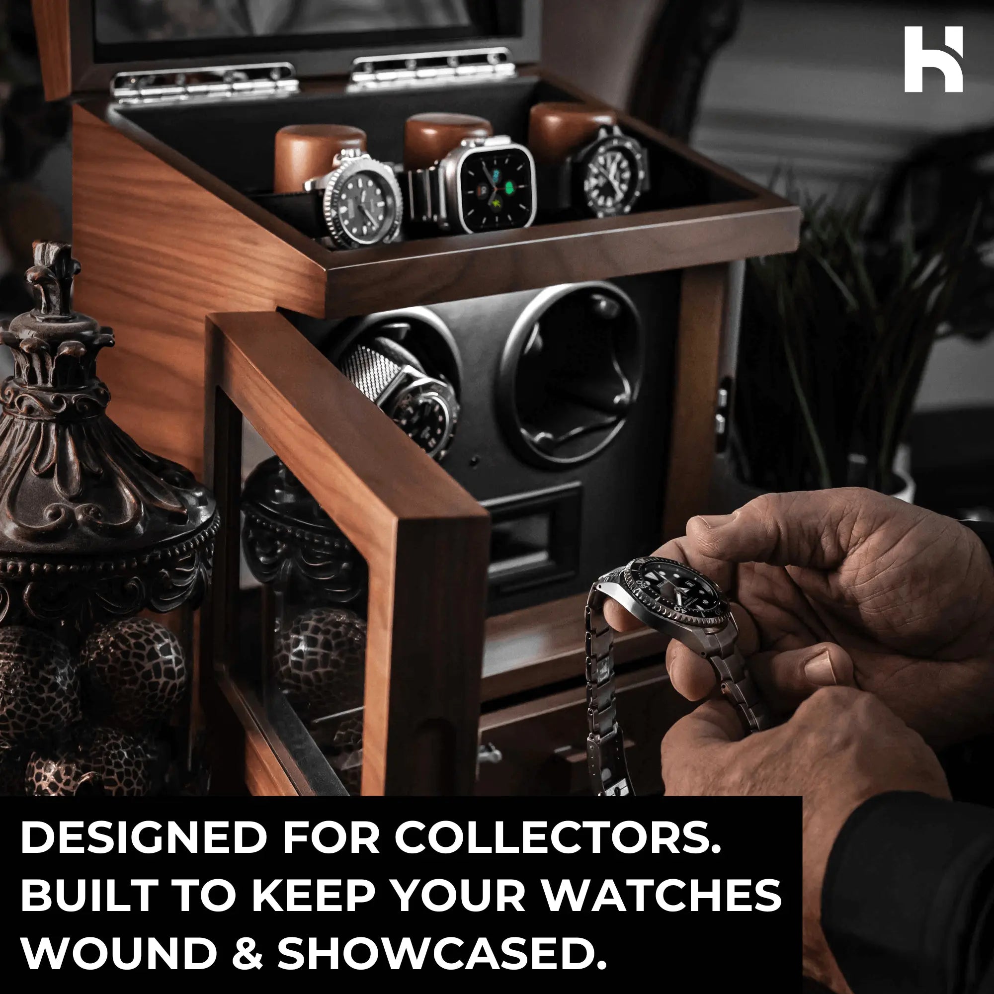 Holme & Hadfield Watch Winder Walnut The Winder